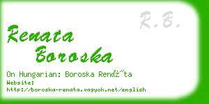 renata boroska business card